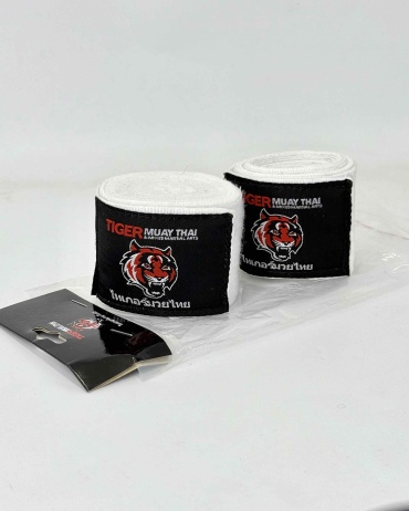 Бинт TIGER Muay Thai белый 450 см