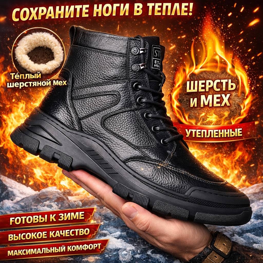 Ботинки черный