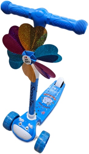 SCOOTER Музыкальный детский самокат синий