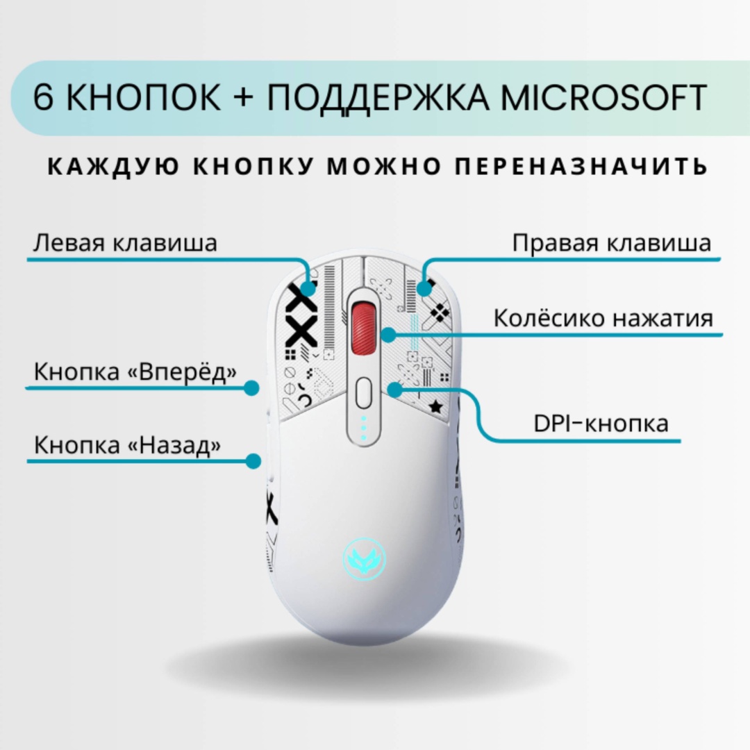 Мышь FOX F30 белый