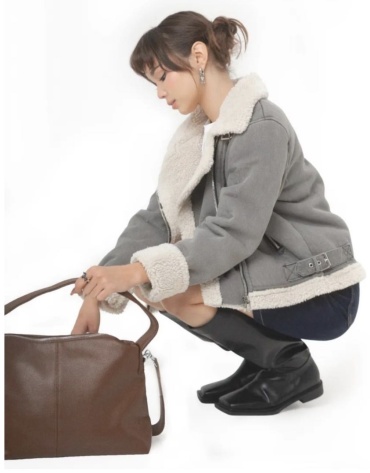 Дубленка AFTF BASIC OUTERWEAR серый