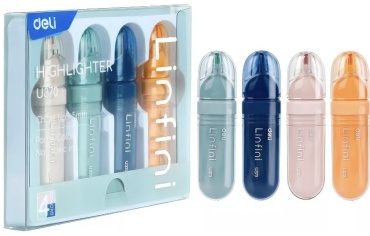 Маркер DELI U-370, 4 шт, 2 мм, 4 цвета