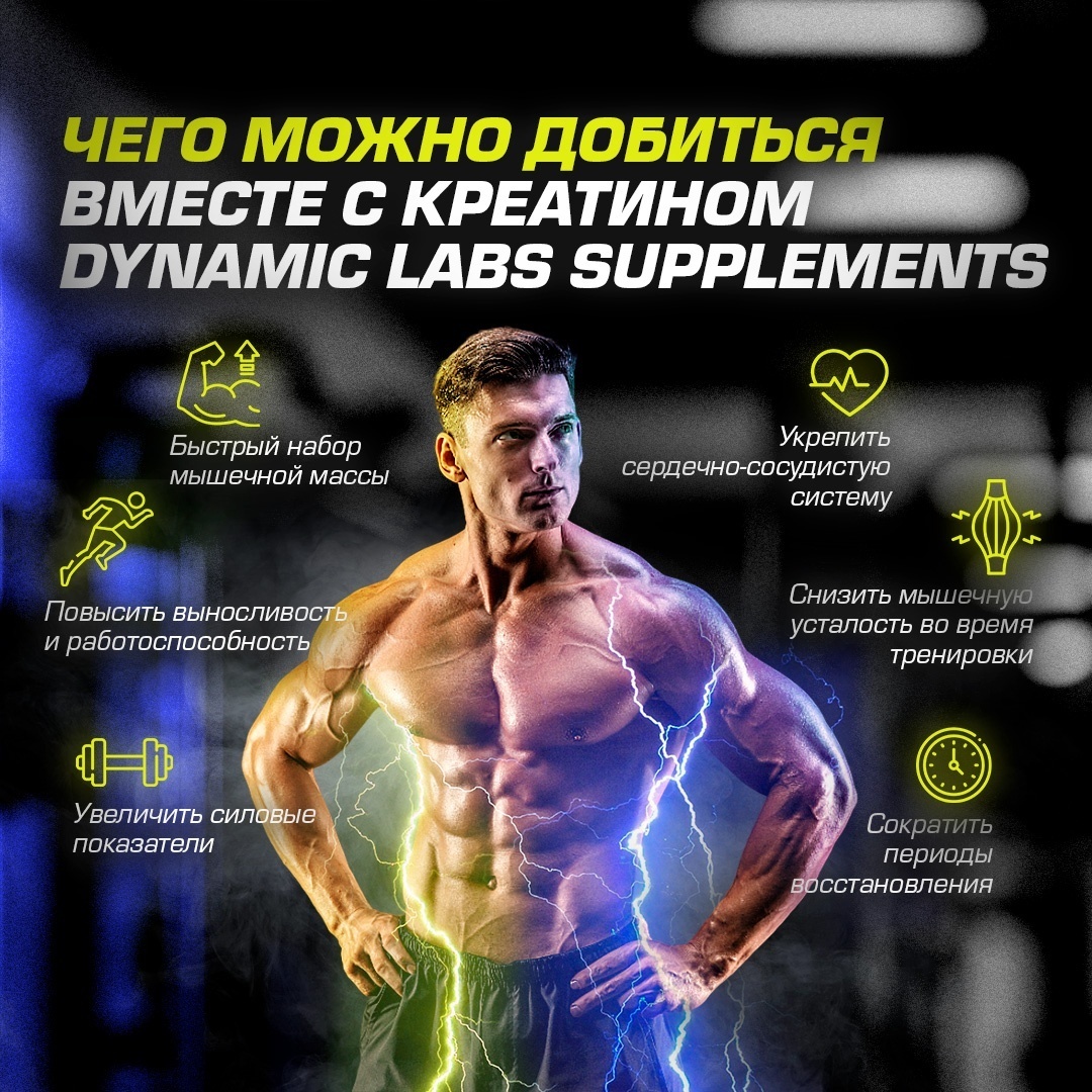 Креатин Dynamic Labs Supplements Creatine Monohydrate нейтральный 300 г