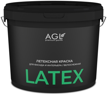 AGL акриловая LATEX 5 кг, белый цвет