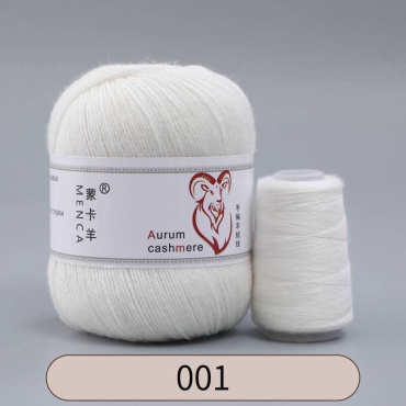Моток MENCA Aurum cashmere 001 Белый 310 м 50 г
