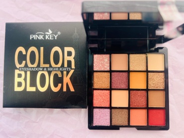 Pink Key тени сухие COLOR BLOCK Y0049-4 набор тени+хайлайтеры мультиколор