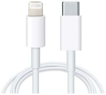Кабель USB TypeC (M), Lightning (M), 1 м, белый