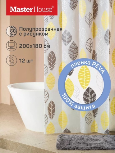 Штора 19135017 200180 мультиколор, PEVA