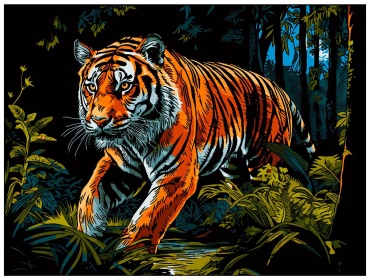 Гравюра LORI Тигр в джунглях 40x30 см