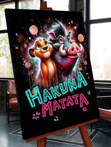 Флюид Король лев. Акуна Матата холст на подрамнике 50x40 см