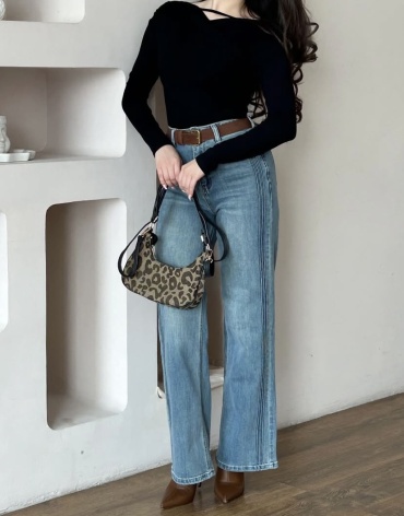 Джинсы кюлоты HANY JEANS голубой