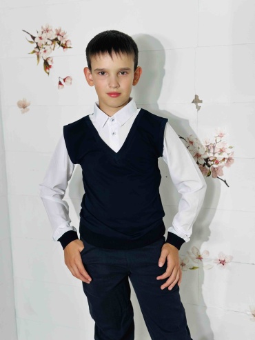 Школьная рубашка Top Shop синий, белый