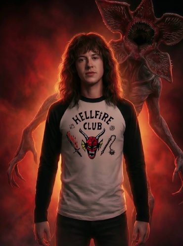 Лонгслив Hellfire club Очень странные дела ОСД белый