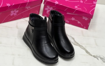 Полусапоги FASHION белый, черный