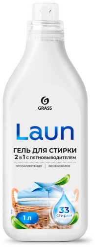 Grass Laun Гель для стирки 2в1 с пятновыводителем 1 л