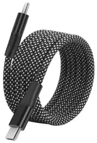 Кабель USB TypeC (F), USB TypeC (M), 1.2 м, черный