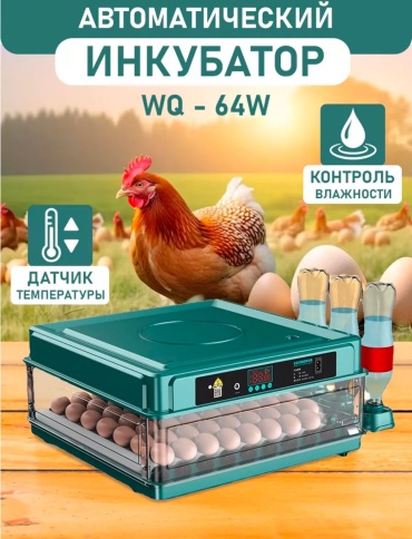 Инкубатор, вместимость: 64 шт
