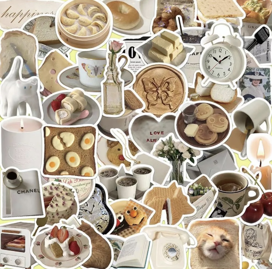 Наклейки Лист Эстетика 50