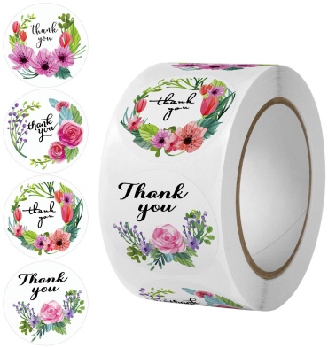 Наклейки. Thank you. 2,5см. 500шт