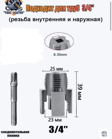 Трубный Резка для труб, резьба 3/4