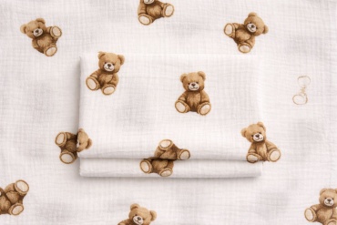 Пеленка муслиновая Bike.textile Teddy, 1 шт, 80x100 см