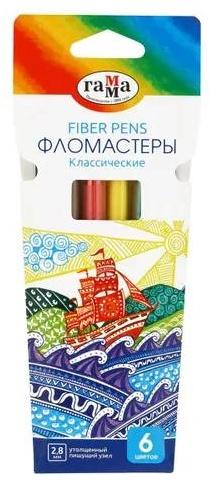 Фломастер ГАММА 6 шт