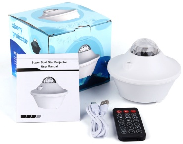 Ночник детский настольный Bowl star projector, разноцветный