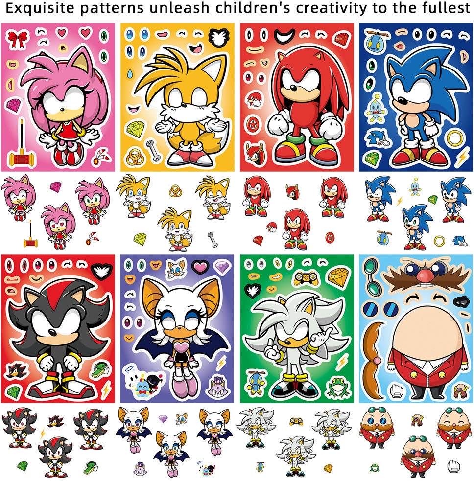 Наклейки Набор наклеек Соник/Sonic