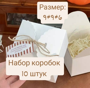 Коробка 10 шт, 9х9х6 см