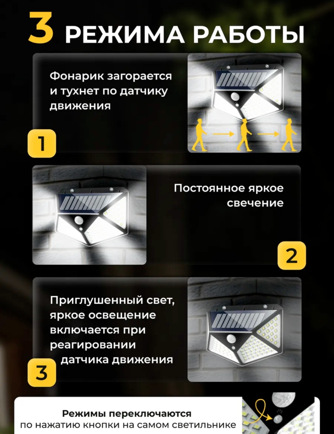 Уличный светильник настенно-потолочный, настенный 100 см