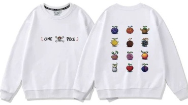 Свитшот One Piece аниме/манга белый, мультиколор