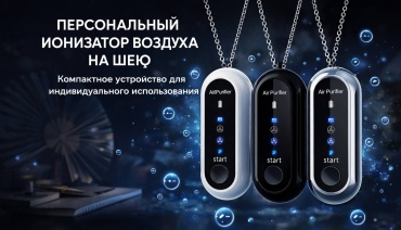 Очиститель воздуха Neck Air Purifier белый, черный, серебристый