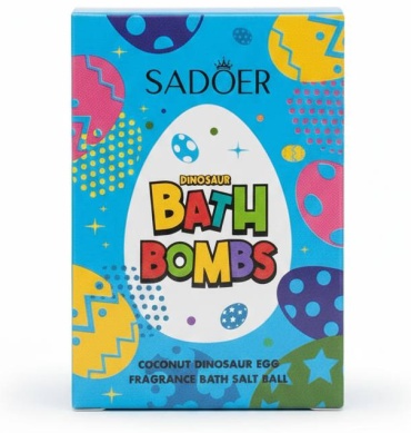 SADOER Coconut Dinosaur Egg Fragrance Bath Salt Ball - с ароматом кокосa бомбочка 100 г