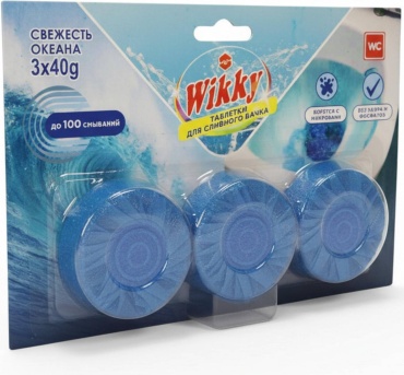 Таблетка Wikky Таблетки для сливного бачка Свежесть Океана 3 шт