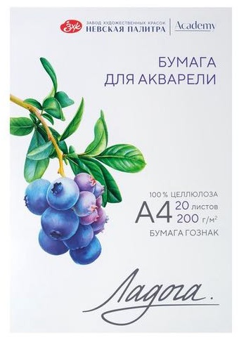 Альбом для рисования A4 (21 × 29.7 см), листов: 20