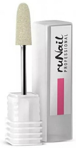 Насадка RuNail Professional 3434 фреза конус закругленный насечка серая 1 шт