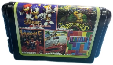 Battletoads, Bare Knuckle, Turbo Out Tun, Tetris, Sonic The Hedgehog SEGA ENG