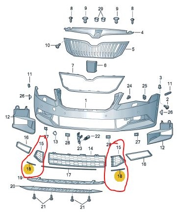 DPA решетка 88531817802 Skoda Superb