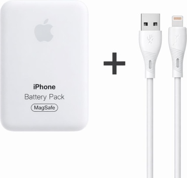 Внешний аккумулятор MagSafe Charger 10000 мАч 5 Вт белый