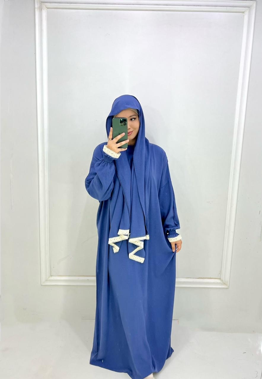 Намазник и абайя синий