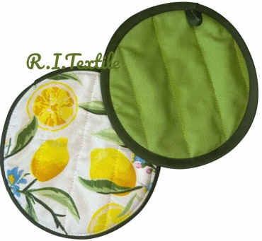 R.I.Textile прихватка Лимоны 2 шт, хлопок, бязь, текстиль, дак
