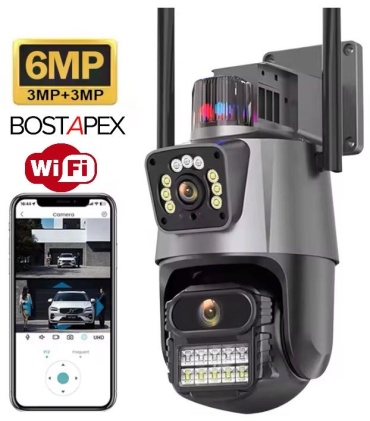 BOSTAPEX камера видеонаблюдения WiFi P10SD32, 6MP, расширение 2048x1536