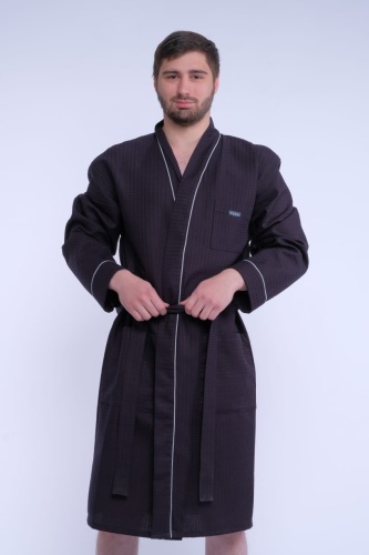 Вафельный халат Gefen home textile черный