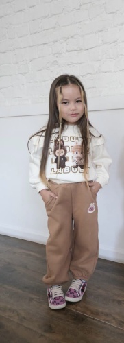 Комплект FASHION Лабубу коричневый, белый