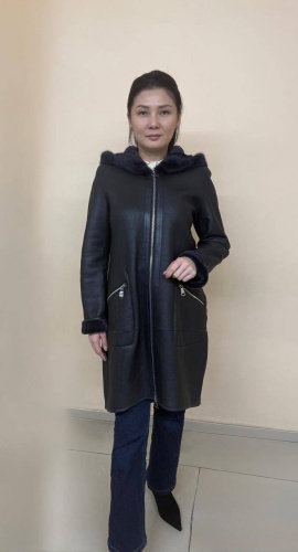 Дубленка синий