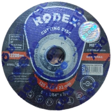 Диск отрезной по металлу 125x22х1.2 мм, Rodex 1251222 10 шт