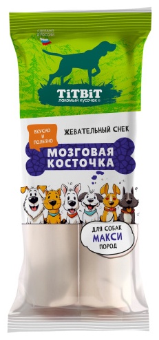 Лакомство TiTBiT 027882 Мозговая косточка 250г , лакомство для собак макси пород