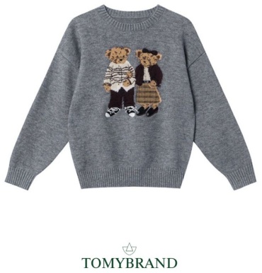 Свитшот TOMYBRAND с мишками серый