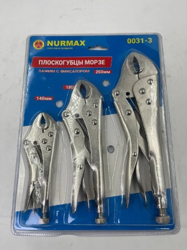 Nurmax клещи зажимные 0031-3 250 мм