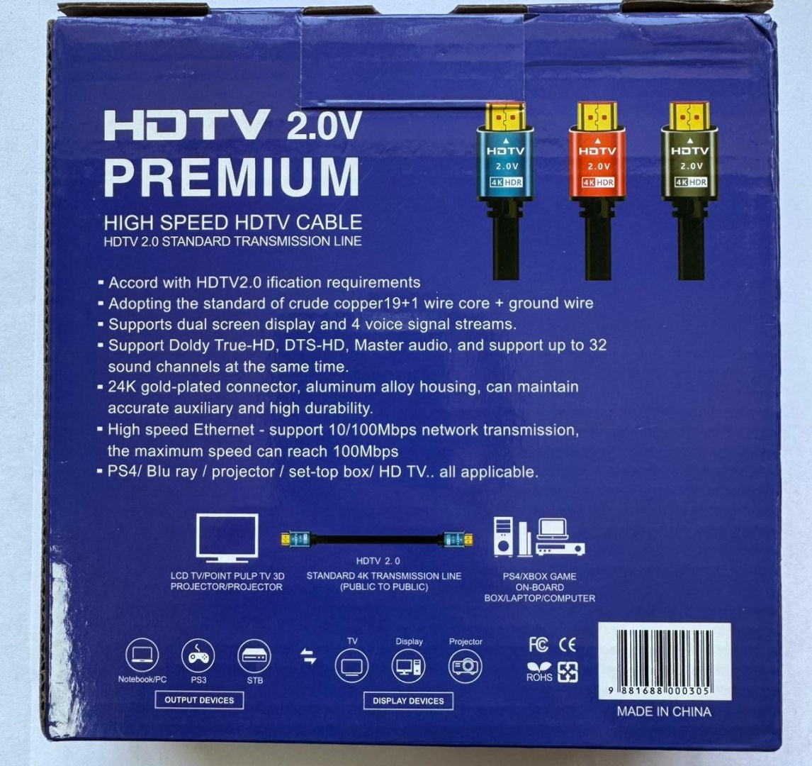 Кабель HDMI - HDMI 3 м